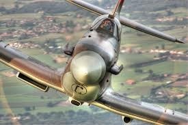 Spitfire in the air
