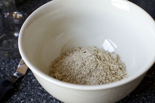 ground pecans, flour, spice