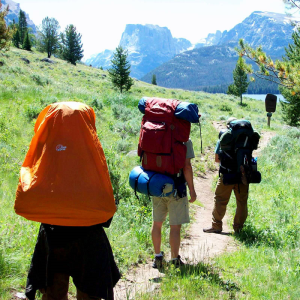 hikers on trail