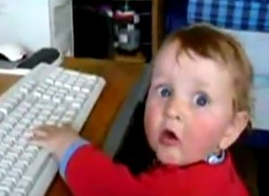 Funny Bewildered Kid