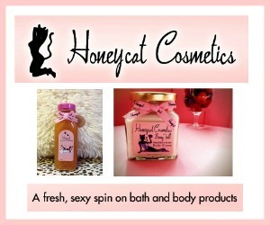 Honeycats Cosmetics collage with border
