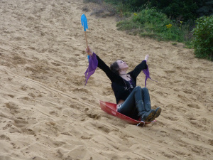 sand dune sledging