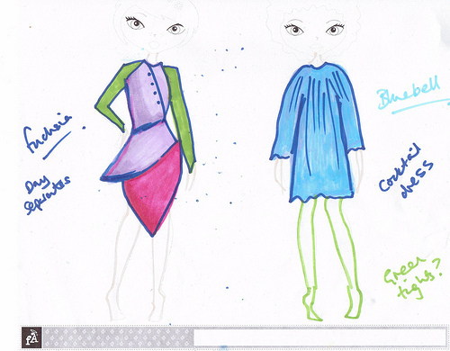Fuchsia and Bluebell sketches