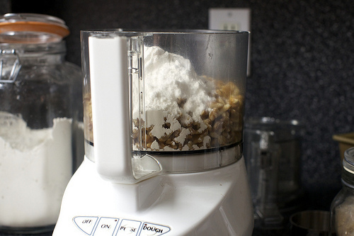 one pound of walnuts + very little flour