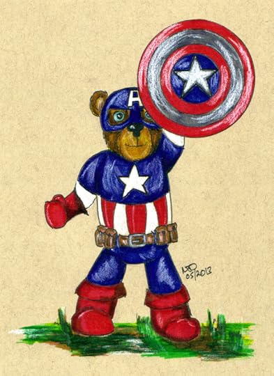 Captain America Teddy Bear by Nick Davis