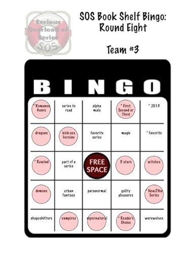 SOS book shelf bingo card