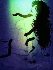 Like an amethyst sun raising carnivorous flowers, such was her wile, cruelty, and cunning when Lilith again came forth into existence, when she came and took up the wandering serpent.~The Harlot Goddess
