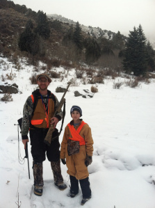 Brigham and Cole are standing where the old pond used to be. If you look in the background, you can see the rocky spires. 