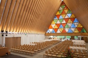 Shigeru Ban's cardboard cathedral, Christ Church, New Zealand