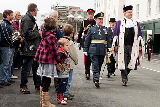 GUERNSEY. Liberation Day Parade. The Governor of Guernsey in Grey. 2012.