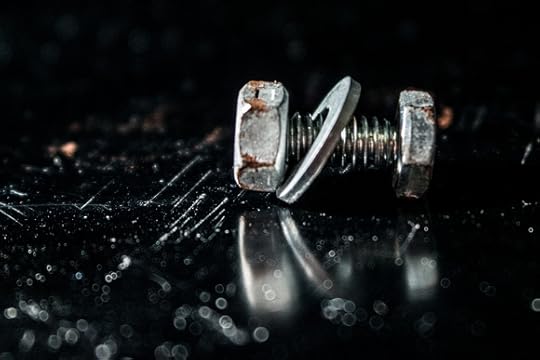 Nut bolt and washer close up