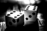 A pair of dice showing sixes