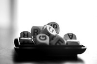 A jumble of Boggle letters