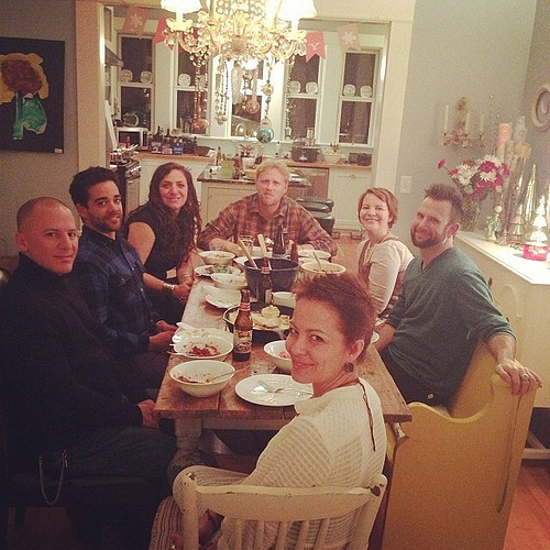 Lovely evening with the #soulshinestudio ladies and their families at our house this eve. There was music, gifts for the littles, and so much life in our little bungalow. #mademesohappy I regrammed this from @florabowley @pixiecampbell @lynzeelynx