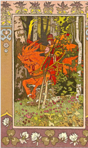 Ivan Bilibin's illustration of the Russian fairy tale about Vasilisa the Beautiful