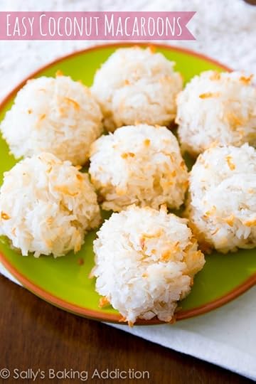 Favorite Coconut Macaroons - chewy, moist, 4 ingredients! Get the easy recipe at sallysbakingaddiction.com