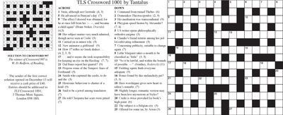 TLS Crossword 1001