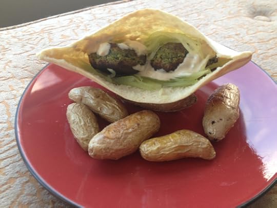 vegan spinach falafel