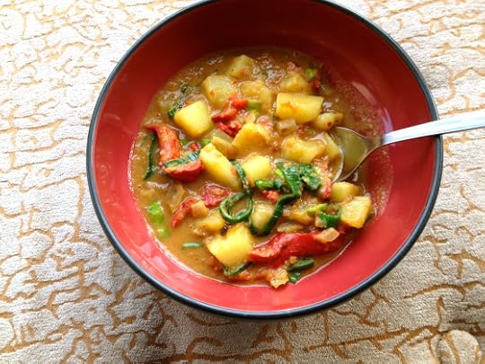 vegan potato leek curry