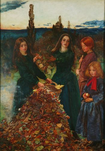 Millais autumn leaves 1856