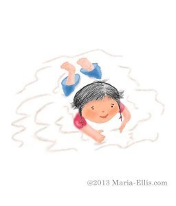 Swimming in white chocolate