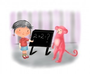 Teaching math to the pink monkey