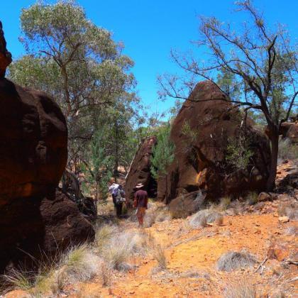 Leaving the rock art site