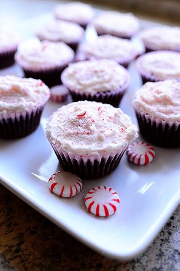 Chocolate Cupcakes with Peppermint Frosting