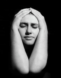 head in hands