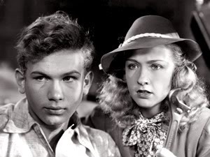 Ned, why the long face? Frankie Thomas as Ned and Bonita Granville as Nancy Drew in the 1939s film series