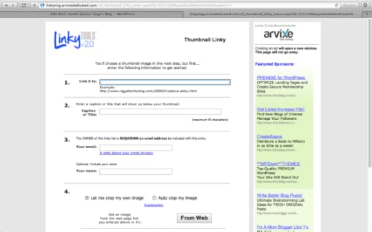 Fill out linky form and click FROM WEB button.