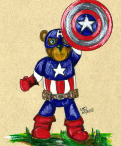 Captain America Bear by Nick Davis