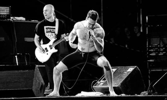 Rock star Henry Rollins in concert with the Rollins Band