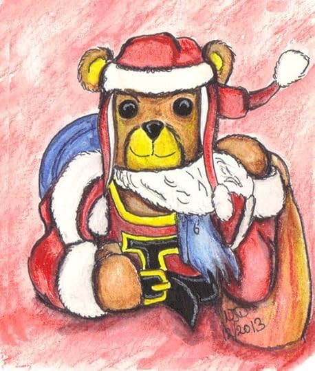 Tristan the Teddy Bear as Santa Claus