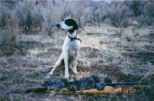 Farles on an epic day of quail hunting in November of 2002. 