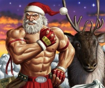 muscular santa