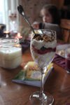 Fruit and yogurt parfait from our 