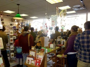 book-signing crowd