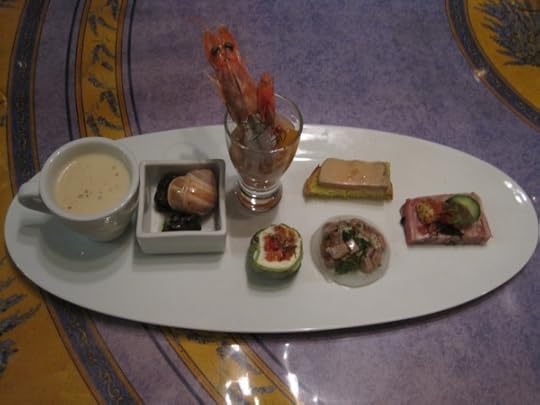 appetizer with pate and other delish things