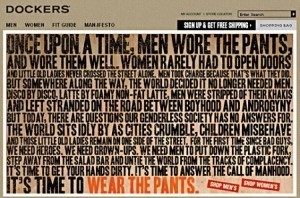 A Dockers ad, from a NY Daily News article