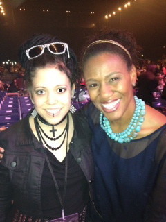 Priscilla and a new friend at Colour London 2012