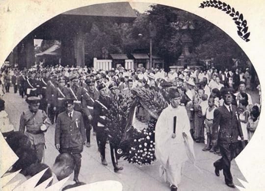HitlerJugend group visits Yasukuni shrine 1938; Wikimedia Commons