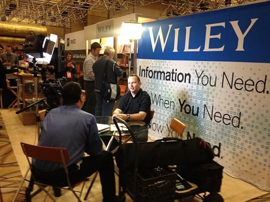 Peter Pollock, Author of Web Hosting For Dummies being intervewed at NMX by Paul Chen, Wiley