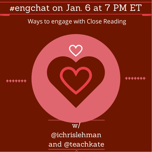 #engchat on Jan. 6 at 7 PM ET