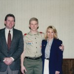 With my parents at my court of honor.
