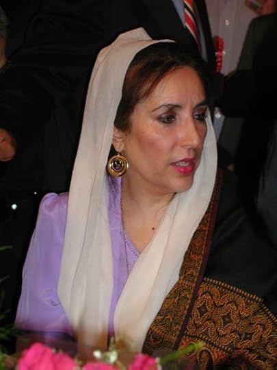 Benazir Bhutto, photographed at Chandini Restaurant, Newark, CA on 9/28/04. Photograph by iFaqueer via Wikimedia Commons.