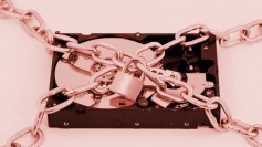 Hard drive under chains and lock