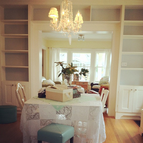 Bookshelf wall project complete. Love it. Now time to load it up with books and globe collection.