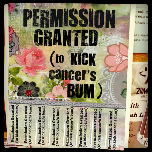 PERMISSION GRANTED (to kick cancers BUM)
