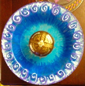 Photo of a half-finished glass flower